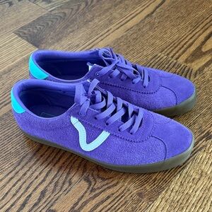Vans Purple Suede Shoes with Teal Highlights